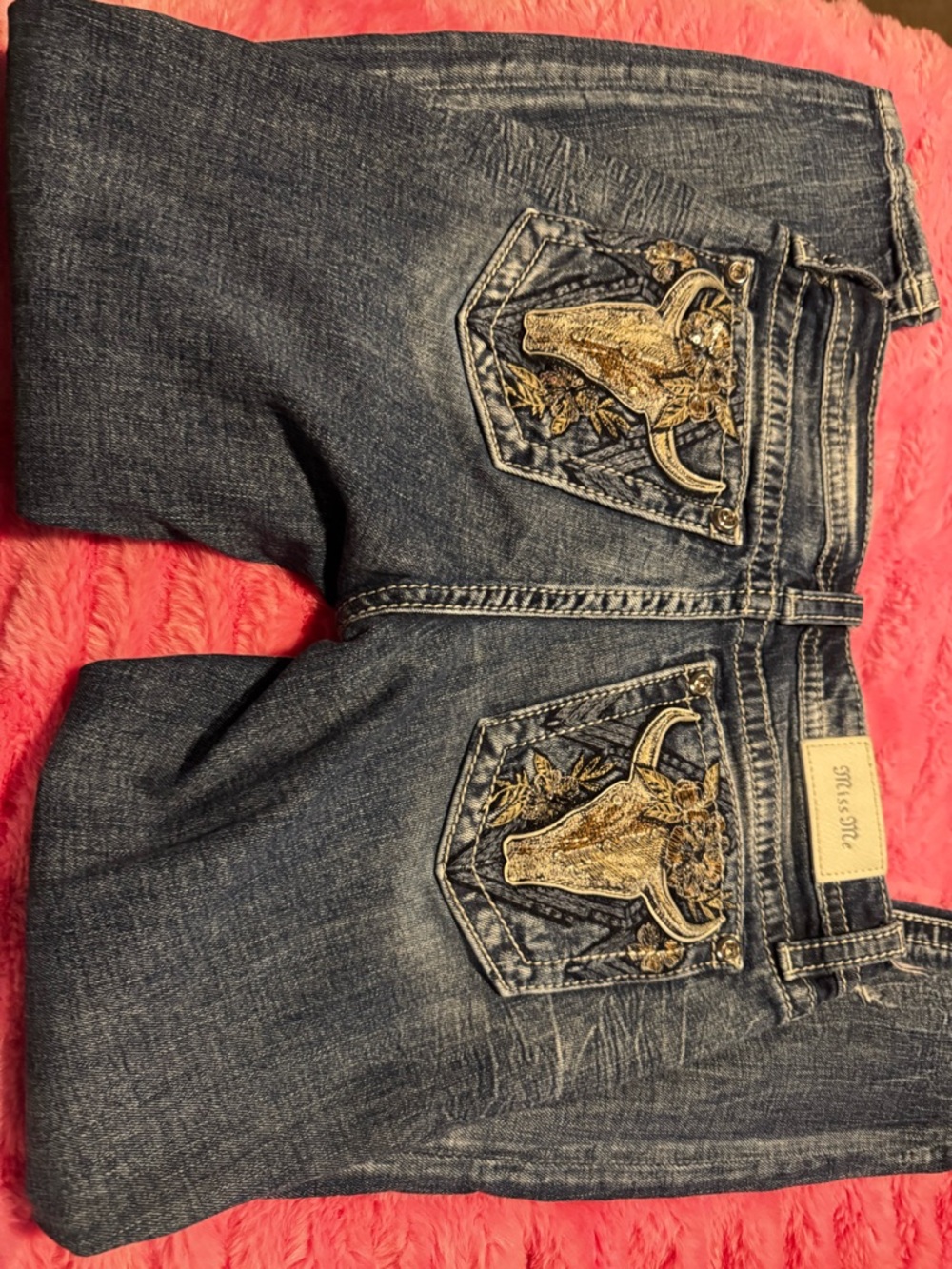 Miss Me Distressed Dark Blue Skinny Jeans - Picture 2 of 4